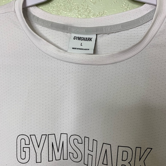 Gymshark Men’s Plain White Graphic Tee Size Large - Picture 7 of 8